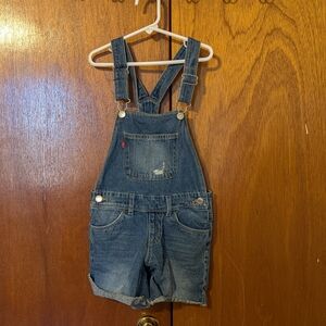 Levis Classic Blue Kids Overalls NWOT sz 7